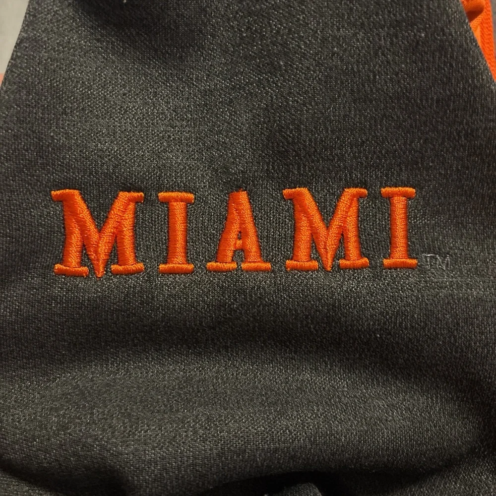 Stadium Athletics Gray and Orange Zip Up Sweater - Picture 3 of 3